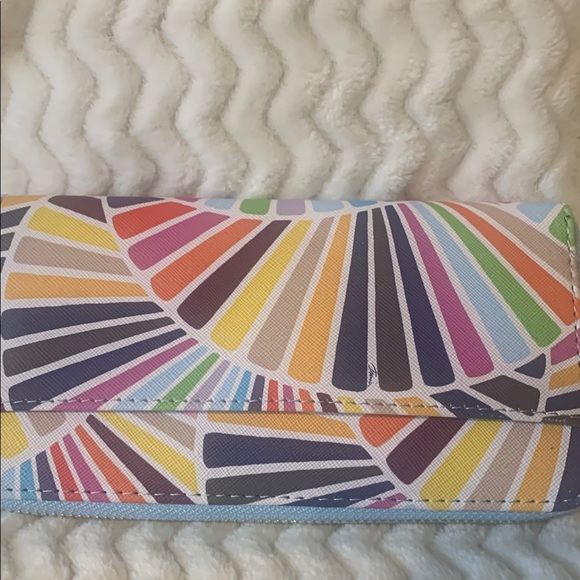 Trina Turk Colorful Geometric Zip Wallet NWT - Picture 3 of 5